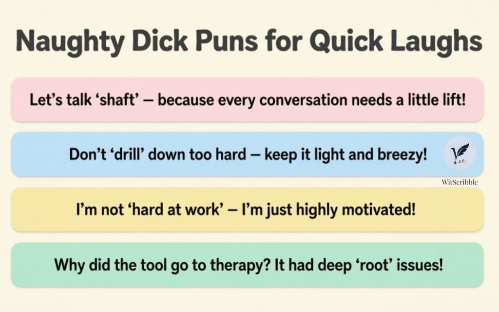 Naughty Dick Puns for Quick Laughs