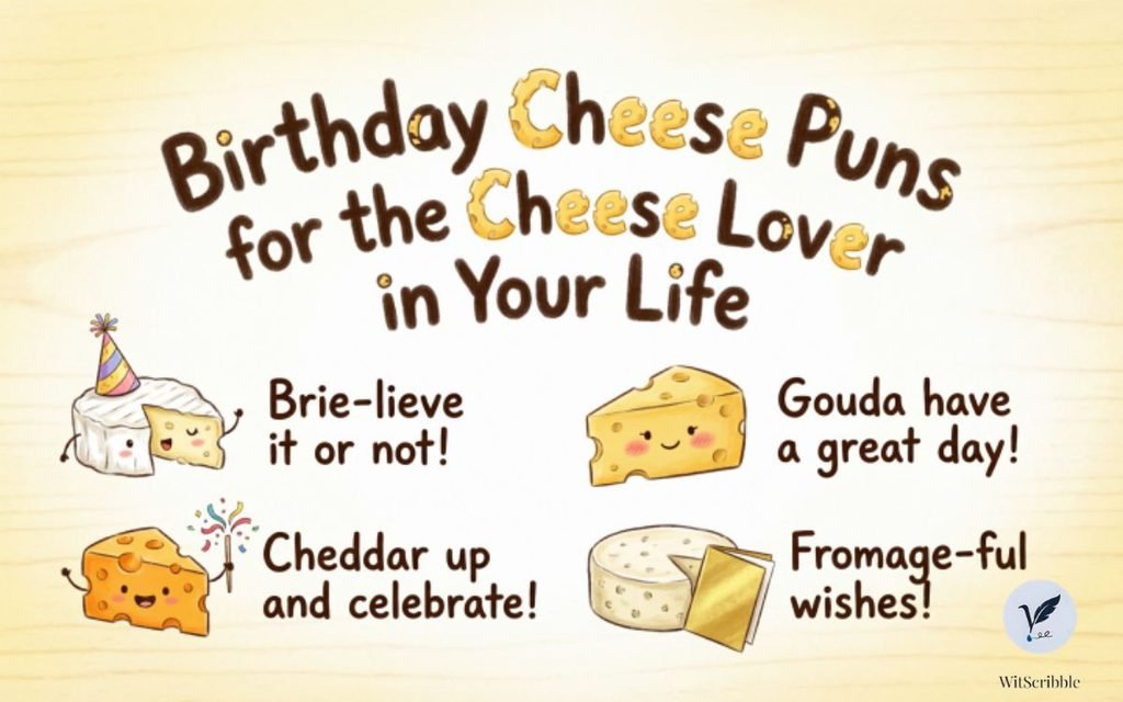 Birthday Cheese Puns for the Cheese Lover in Your Life