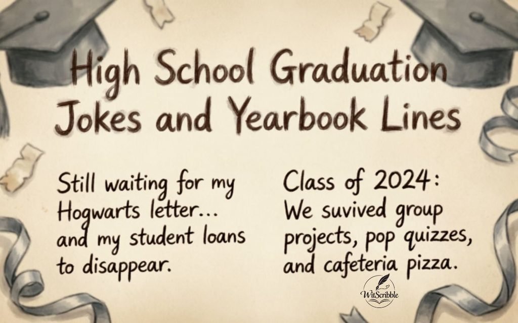 High School Graduation Jokes and Yearbook Lines