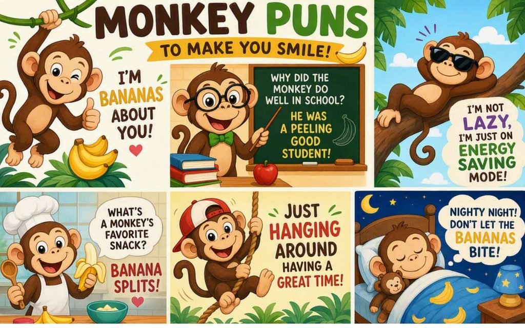 Kid-Friendly Monkey Puns for Classrooms and Family Time