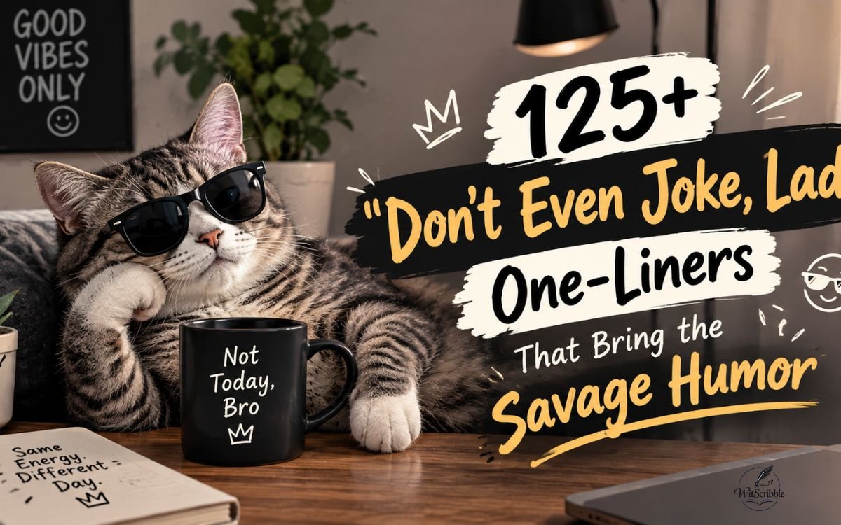 Peace, Joy And 125+ “Don’t Even Joke, Lad” One-Liners That Bring the Savage Humor Quotes For Instagram