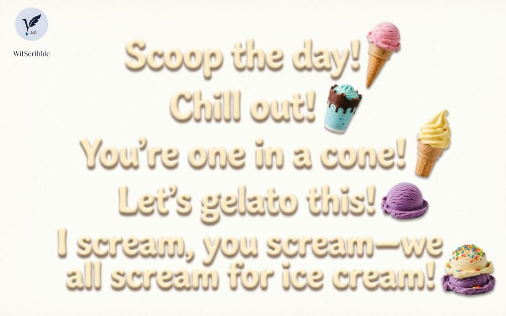 Short Ice Cream Puns for Quick Captions